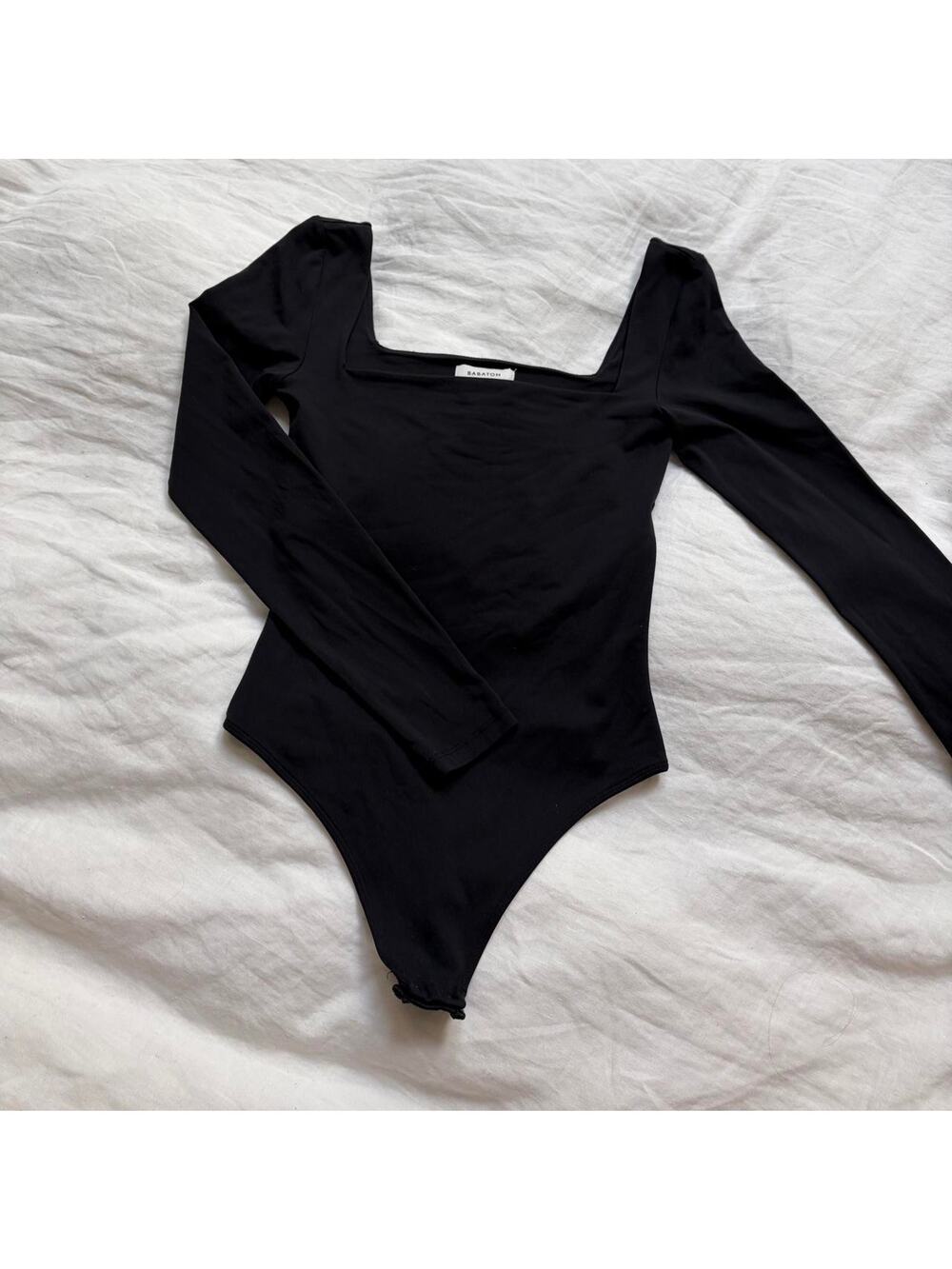 Aritzia Square Neck Black Bodysuit